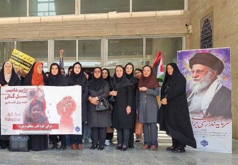 تجمع دانشگاهیان بوشهر در حمایت غزه + تصاویر