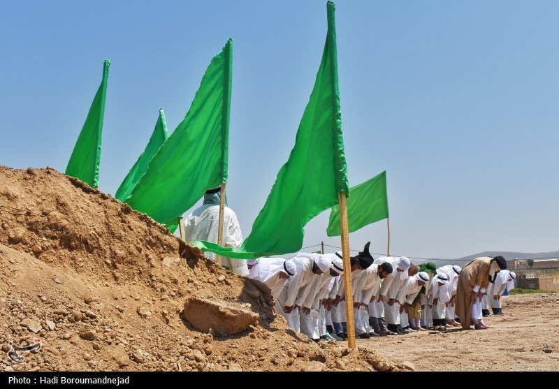 بازسازی واقعه تاریخی غدیر خم در اهر + تصاویر