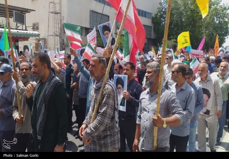 راهپیمایی بوشهری‌ها در محکوم کردن تجاوزات رژیم صهیونیستی