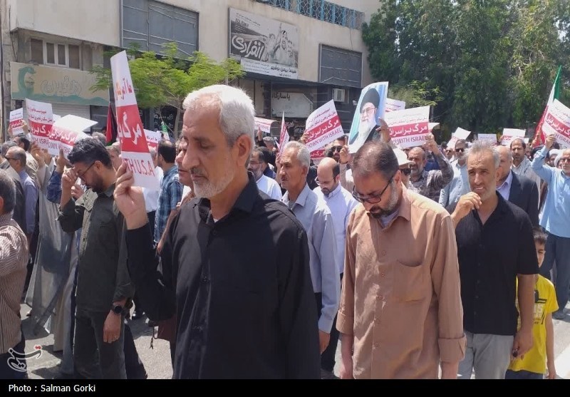 راهپیمایی بوشهری‌ها در محکوم کردن تجاوزات رژیم صهیونیستی