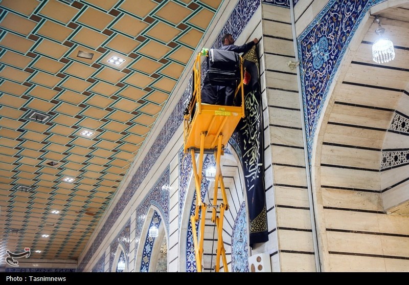 قم در آستانه محرم؛ حرم حضرت معصومه(س) عزادار امام حسین(ع)+تصویر