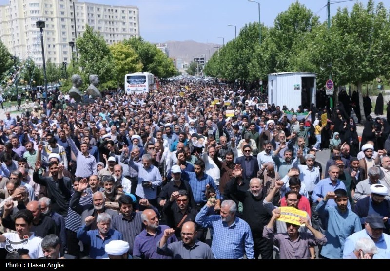 قیام خودجوش مردم زنجان در محکومیت حمله اسرائیل