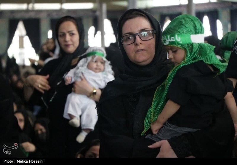 لالایی مادرانه در مرکزی؛ عزای مادران برای شش ماهه کربلا+عکس و فیلم