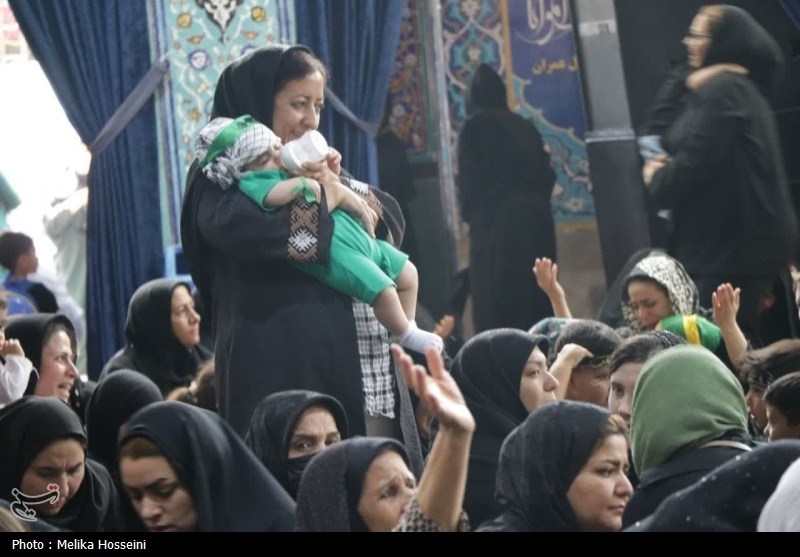 لالایی مادرانه در مرکزی؛ عزای مادران برای شش ماهه کربلا+عکس و فیلم