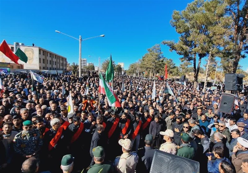 مردم خراسان جنوبی در وداع باشکوه با 6 شهید گمنام+تصویر