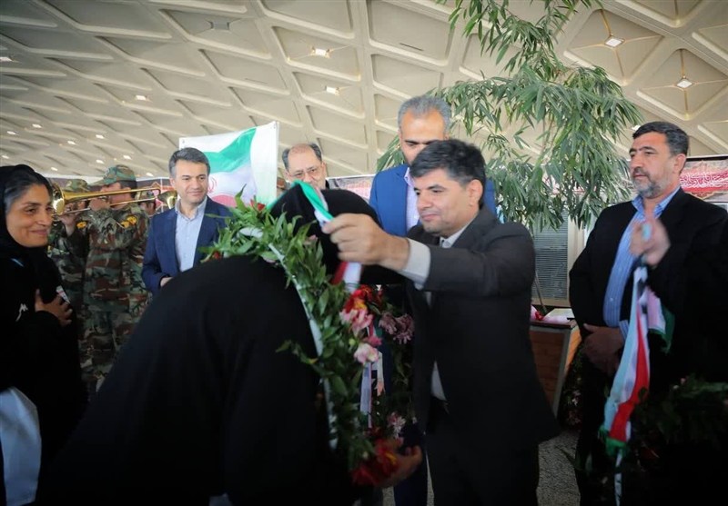 استقبال از کاروان تیم ملی فوتبال بانوان در مشهد