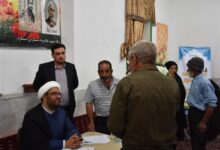برپایی میز خدمت در راستای صلح و سازش در روستای دستگرد بیرجند