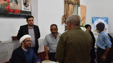 برپایی میز خدمت در راستای صلح و سازش در روستای دستگرد بیرجند