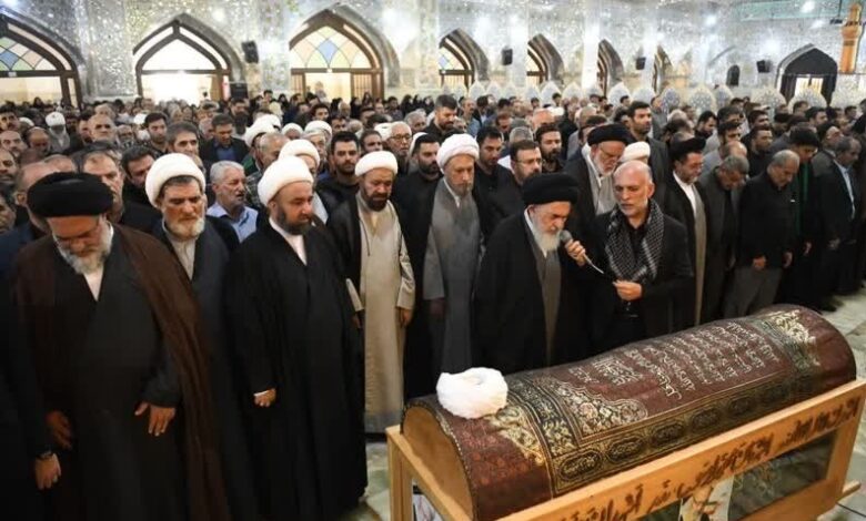تشییع عالم ربانی آیت‌الله حاج شیخ علی موحد در شیراز + تصاویر