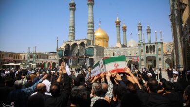 تشییع پرشکوه شهدای اقتدار ملی در قم+ تصاویر