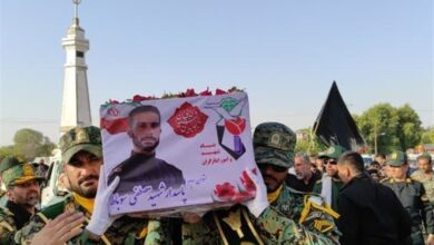 تشییع پیکر مطهر شهید مصطفی سوباط در صفی‌آباد دزفول
