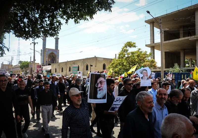 راهپیمایی کرمانشاهیان ‌‌در «جمعه‌ خشم و نصر»/ محکومیت جنایات اسرائیل‌