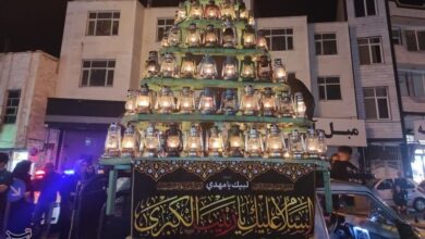 عزاداری باشکوه دسته چلچراغ زنجان