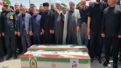 وداع باشکوه با 2 سرباز شهید فراجا در رباط‌کریم