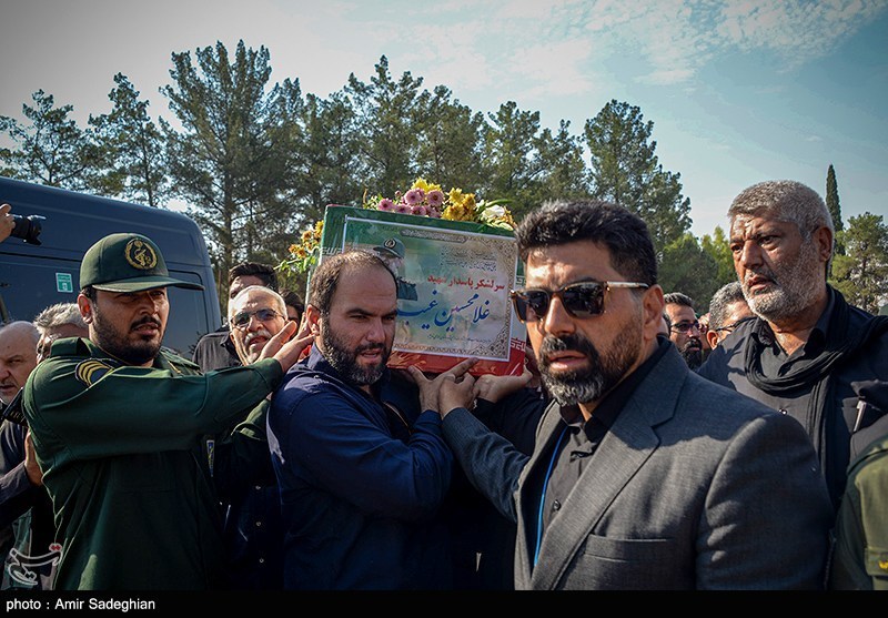 پیکر سردار شهید غیب‌پرور وارد شیراز شد + تصاویر