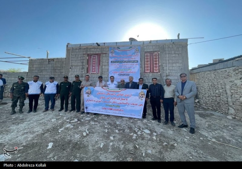 خدمات رایگان دامپزشکی در قالب اردوی جهادی در شهرستان دشتستان