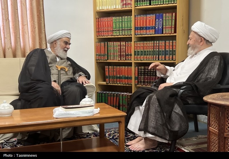 دیدار رئیس دفتر مقام معظم رهبری با آیت‌الله سبحانی