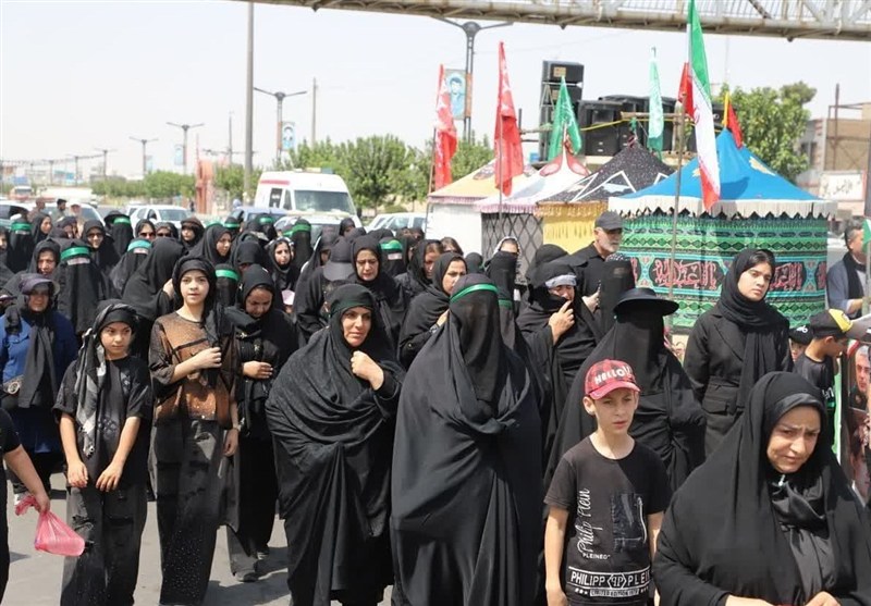 شهر گلستان یکپارچه در سوگ عشق؛ هم‌نوا با کاروان حسینی+تصویر