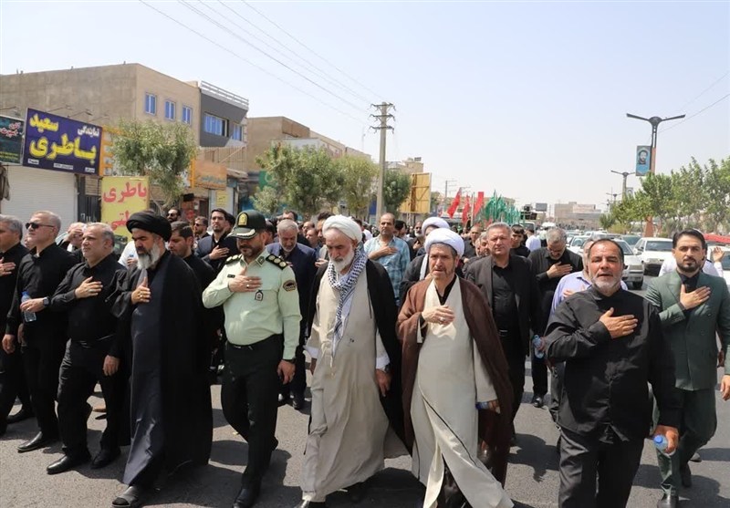 شهر گلستان یکپارچه در سوگ عشق؛ هم‌نوا با کاروان حسینی+تصویر