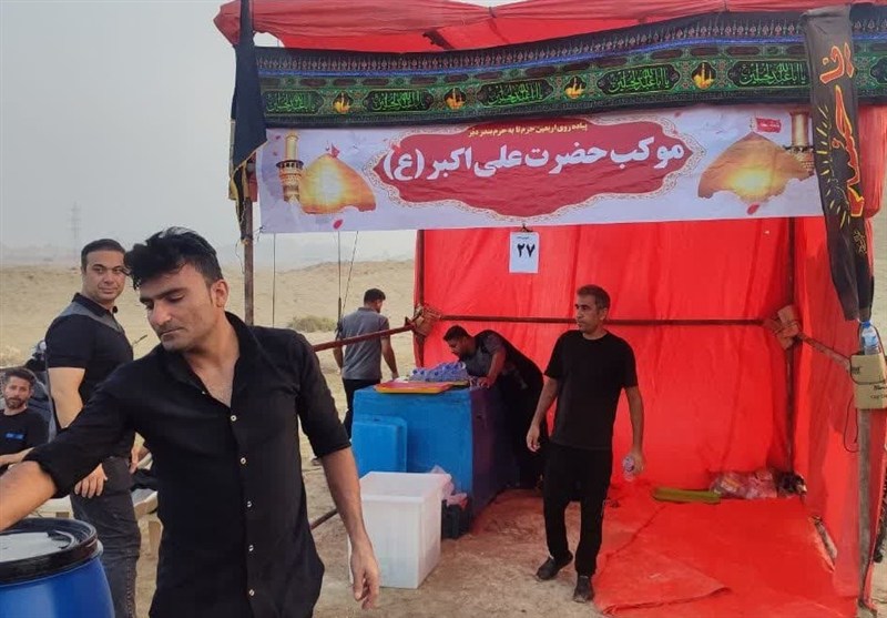 پیاده‌روی باشکوه جاماندگان اربعین حسینی در بندر دیر