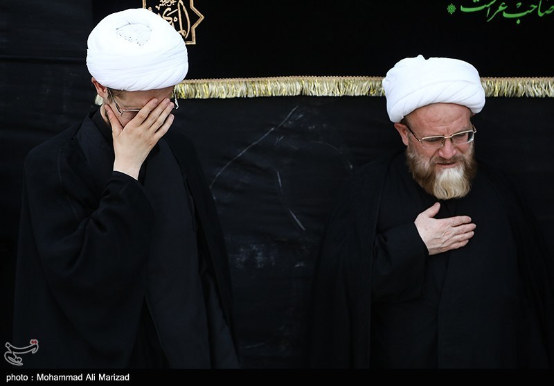 دسته عزاداری شهادت امام حسن عسکری(ع) با حضور آیت‌الله وحیدخراسانی+ تصویر