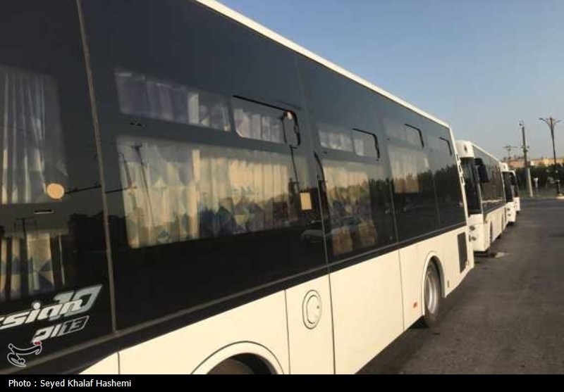 رونمایی از 10 دستگاه اتوبوس ناوگان حمل و نقل عمومی شهرداری بوشهر+تصویر