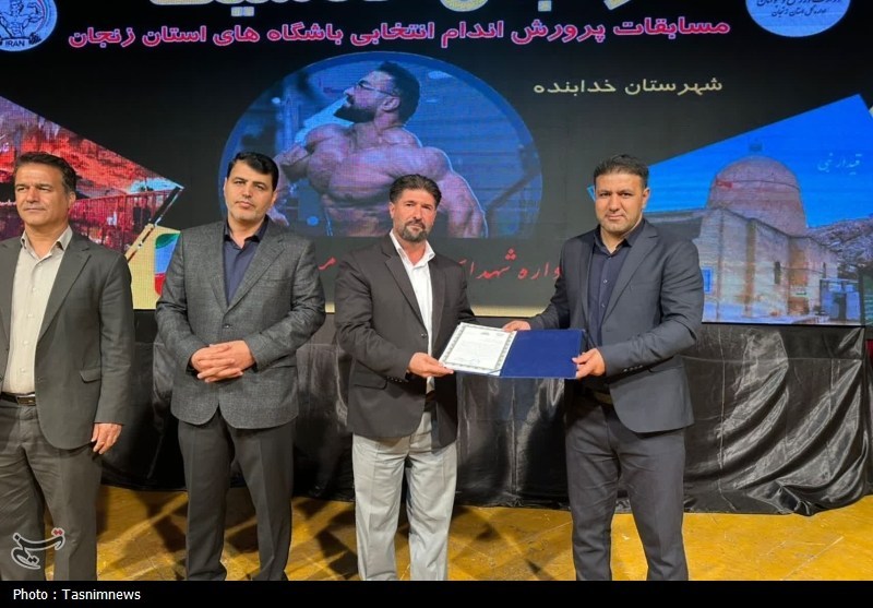 قدرت‌نمایی 135 ورزشکار در مسابقات پرورش اندام زنجان + تصاویر