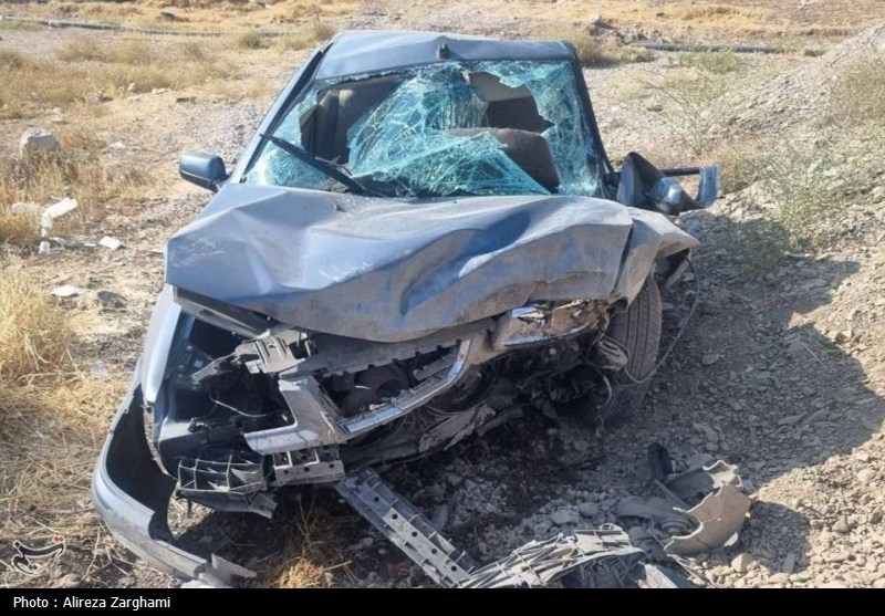 واژگونی سمند در دانسفهان با یک فوتی+تصویر