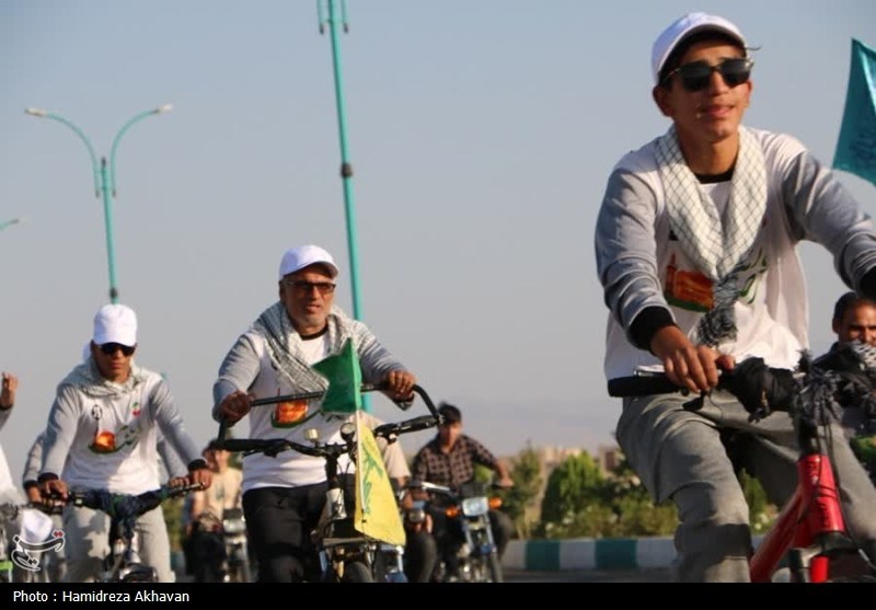 کاروان دوچرخه‌سواری فدائیان ولایت بهاباد عازم مشهد شد