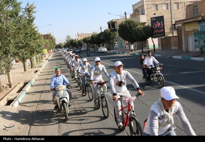 کاروان دوچرخه‌سواری فدائیان ولایت بهاباد عازم مشهد شد