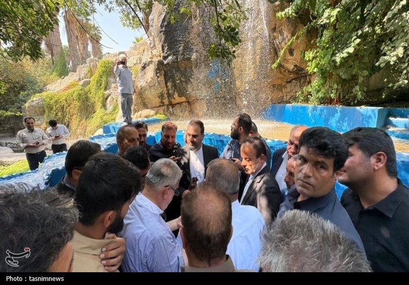 وزیر میراث فرهنگی از چشمه بلقیس چرام بازدید کرد+تصاویر